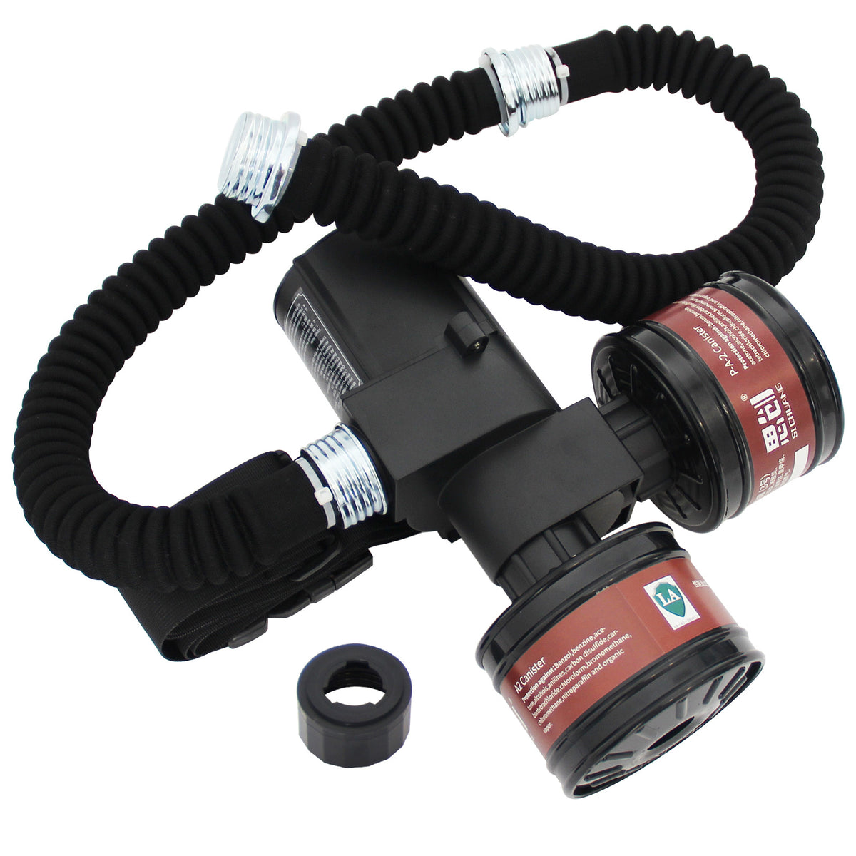 Powered Air Purifying Respirator (PAPR) Blower Kit, Air Pump with 2 RD40 Filters, Dual RD40 & Bayonet Connectors, 600L/Min Brushless Motor, Rechargeable Respirator Air Supply Unit