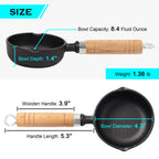 Metal Casting Ladle with Wooden Handle, 4.3" Steel Melting Spoon for Crafting, Hobby Smelting & Mold Work