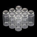 3-20 ml Flip Off Glass Vials-Glass Headspace Vials with Plastic-Aluminum Flip Caps and Rubber Injection Stoppers, 100 Pack, 20mm Flat Bottom Lab Vial