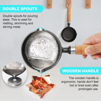 Metal Casting Ladle with Wooden Handle, 4.3" Steel Melting Spoon for Crafting, Hobby Smelting & Mold Work