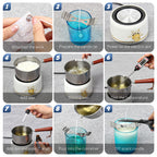 Deexun Wax Melting Pot Electric Wax Melter for Candle Making,Candle Making Kit for Beginners,Wax Warmer Candle Melter with Stepless Heat Control,Candle Wicks,Wick Holders,Stirring Spoon
