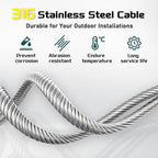 2 Pcs 2.2 lb Zinc Sacrificial Anode for Boat Lift Systems and Saltwater Pool, 10 ft 316 Stainless Steel Cable, Hanging Protection Zinc Anode for Dock, Including Crimps for Easy Installation
