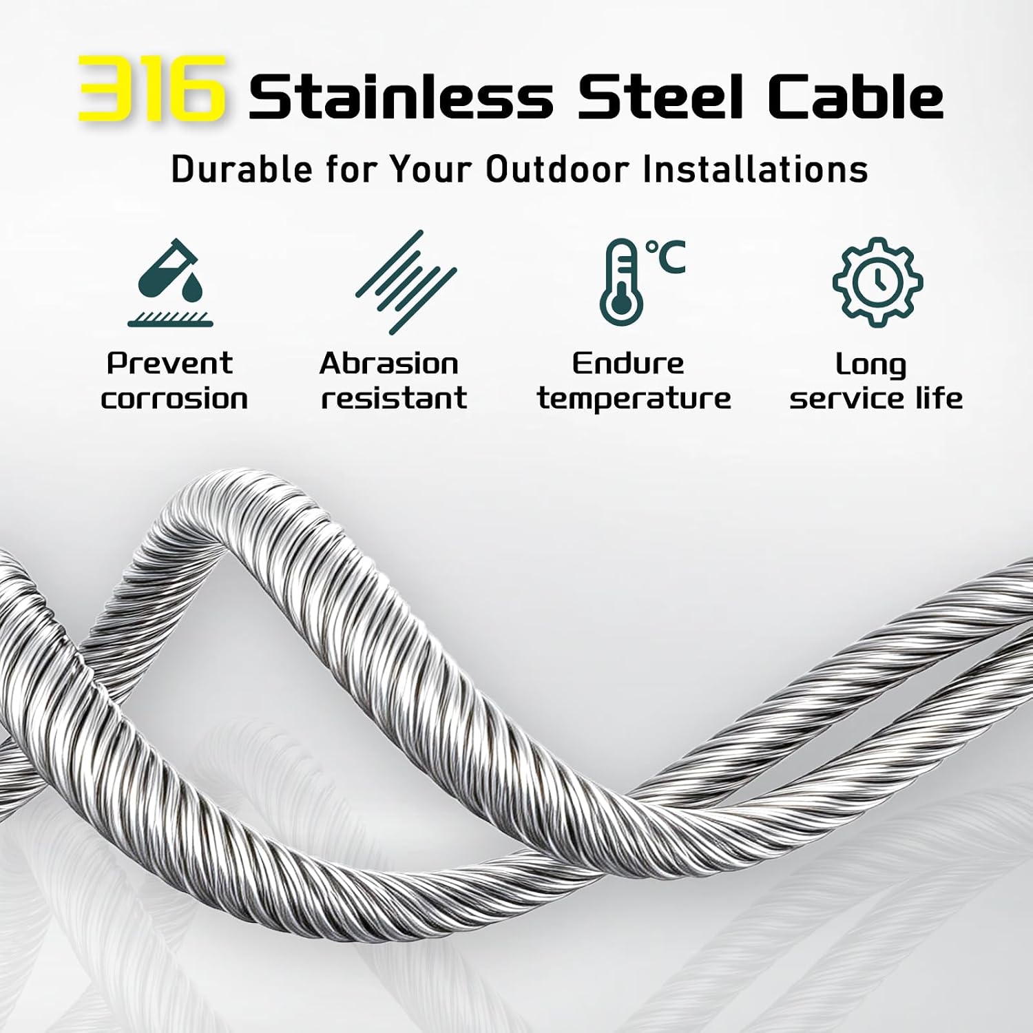 2 Pcs 2.2 lb Zinc Sacrificial Anode for Boat Lift Systems and Saltwater Pool, 10 ft 316 Stainless Steel Cable, Hanging Protection Zinc Anode for Dock, Including Crimps for Easy Installation