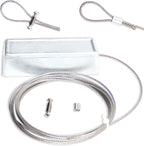 2 Pcs 2.2 lb Zinc Sacrificial Anode for Boat Lift Systems and Saltwater Pool, 10 ft 316 Stainless Steel Cable, Hanging Protection Zinc Anode for Dock, Including Crimps for Easy Installation