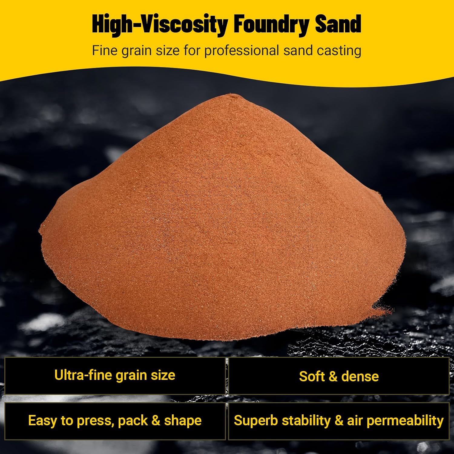 5.5LB 400 Mesh Fine Casting Sand for Metal, 0.22LB Viscosity-Enhancing Soil and 0.22LB Release Sand, Molding Clay for Jewelry Making, Casting Kit for Detailed Replicas (Weight-5.5LB)